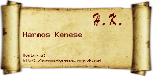 Harmos Kenese névjegykártya